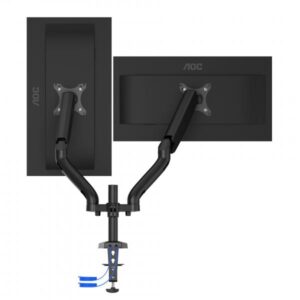 STAFFA TV/MONITOR DA TAVOLO MORSA HUB USB  DA 13 A 32 9KG GAS 2BRACCI