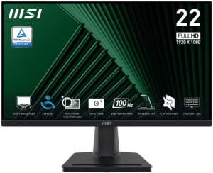 MONITOR 21,5 IPS HDMI VGA 16:9 100HZ MSI PRO MP225 BLACK VESA FHD