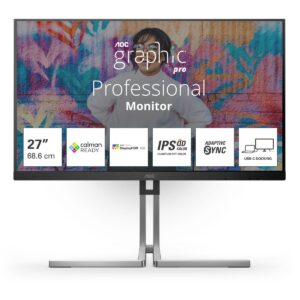 MONITOR 27IPS QHD HDMI DP  USBC USB MM AOC Q27U3CV REG ALTEZZA PIVOT